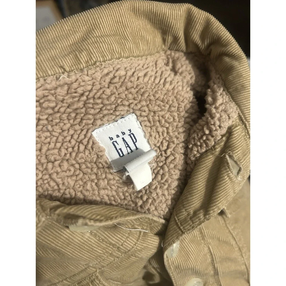 Gap Corduroy Chore Jacket Infant 6-12 Months‎ Brown Sherpa Lined 535